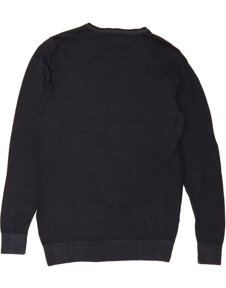 REPLAY Mens Crew Neck Jumper Sweater Large Navy Blue Wool Vintage Replay and Second-Hand Replay from Messina Hembry 