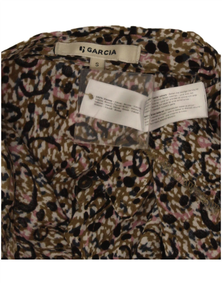 Garcia Womens Abstract Pattern Shirt UK 10 Small Multicoloured Viscose