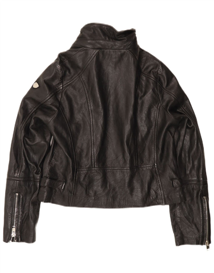 Gipsy Womens Leather Biker Jacket UK 20 2XL Black