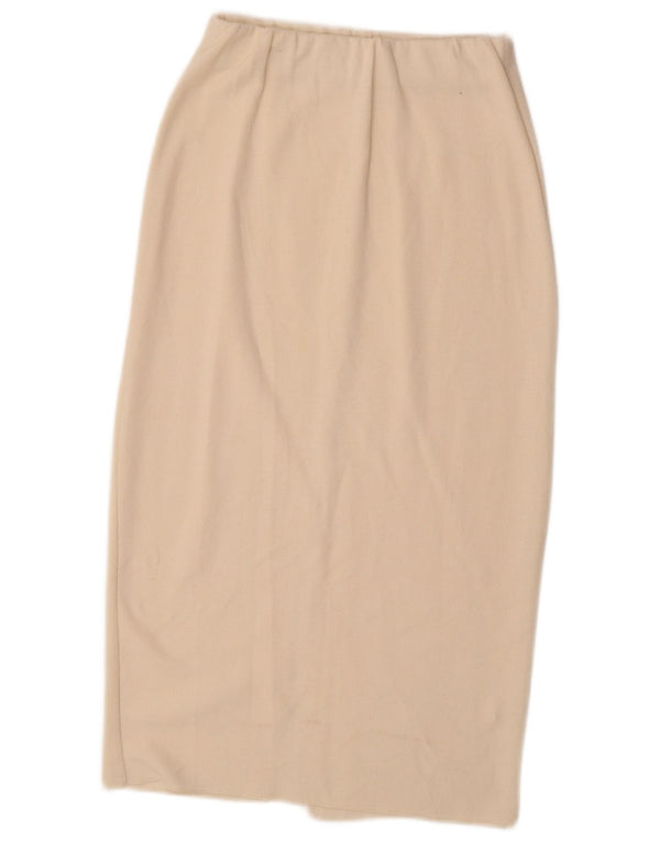 Zara Womens Knit Midi Skirt Small W27  Off White