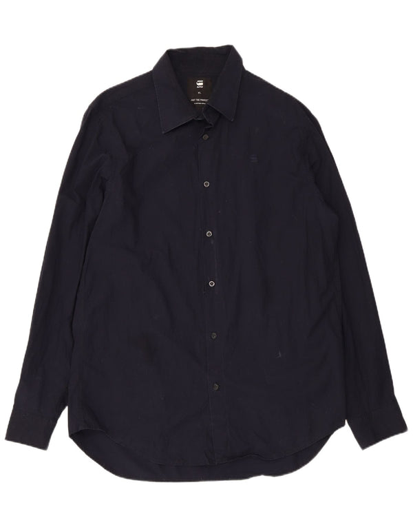 G-Star Herrenhemd XL Marineblau Baumwolle