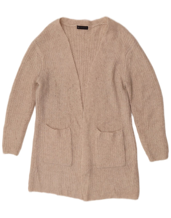 Maglione cardigan lungo da donna Marks & Spencer UK 12 medio bianco sporco