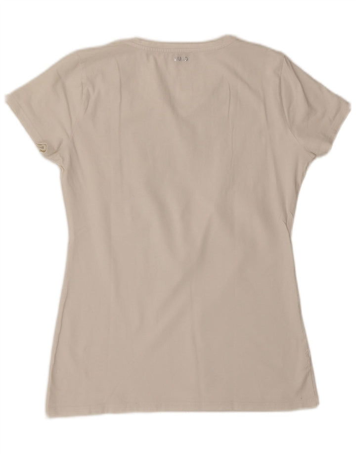 LIU JO Womens Milano T-Shirt Top UK 12 Medium White