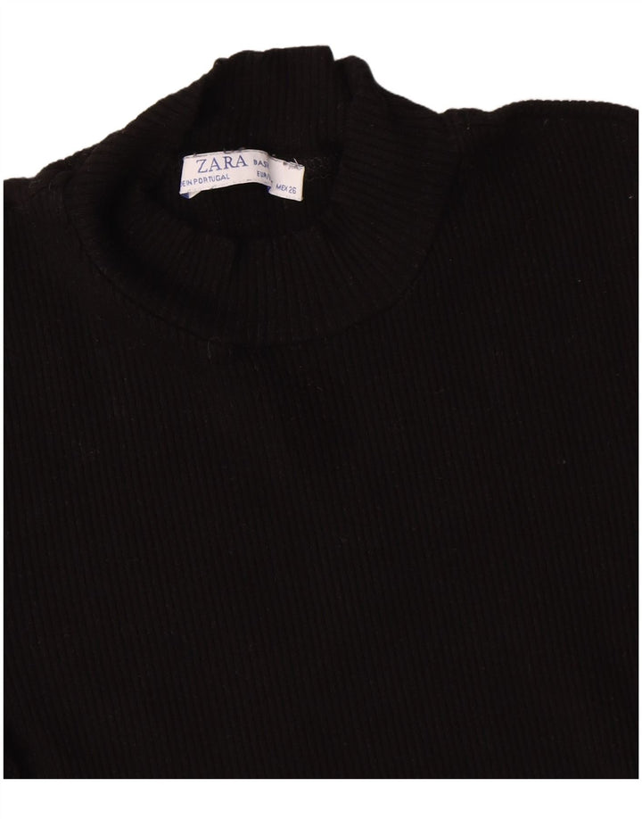 Zara Womens T-Shirt Top UK 8 Small Black