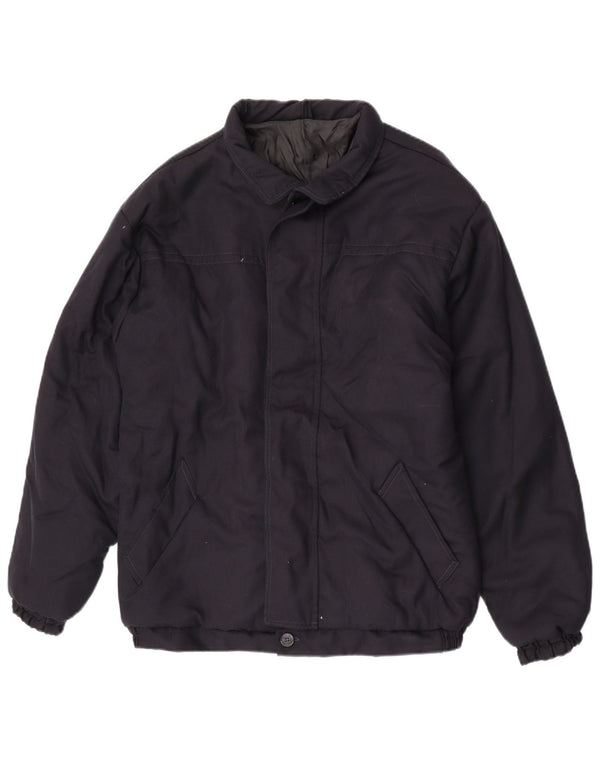 Giubbotto bomber vintage da uomo UK 42 XL blu navy