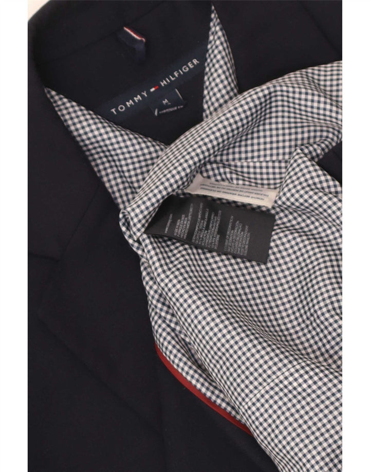 Tommy Hilfiger Mens 2 Button Blazer Jacket UK 38 Medium Navy Blue Wool
