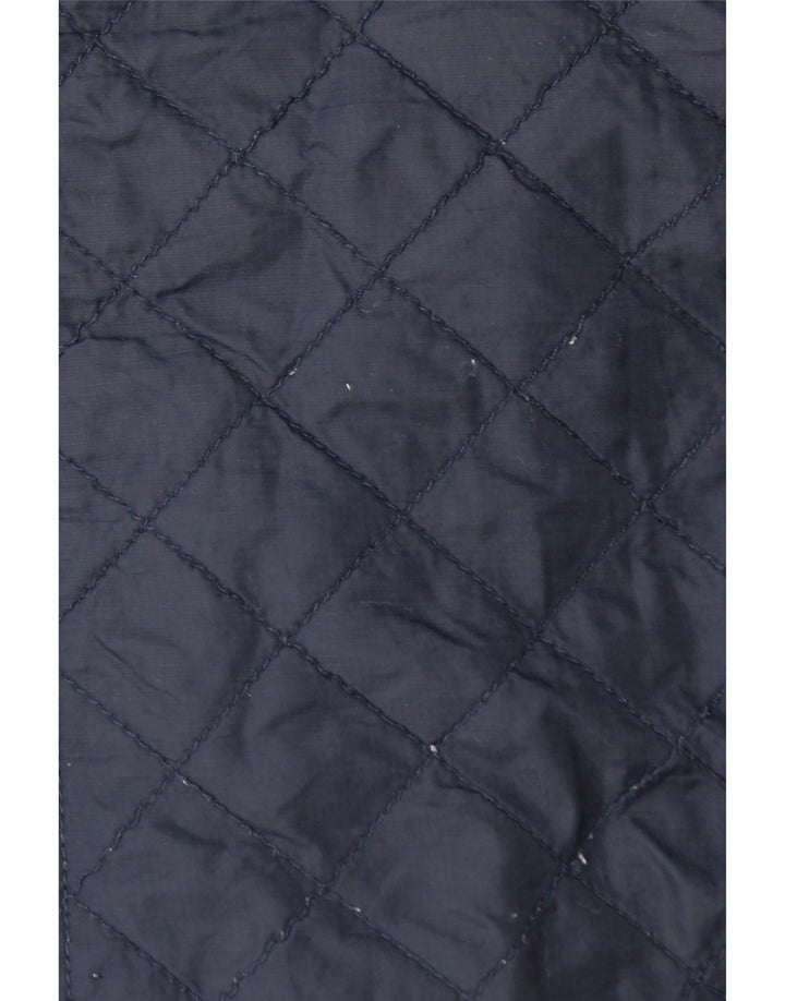 JOULES Mens Quilted Jacket UK 40 Large Navy Blue Polyamide