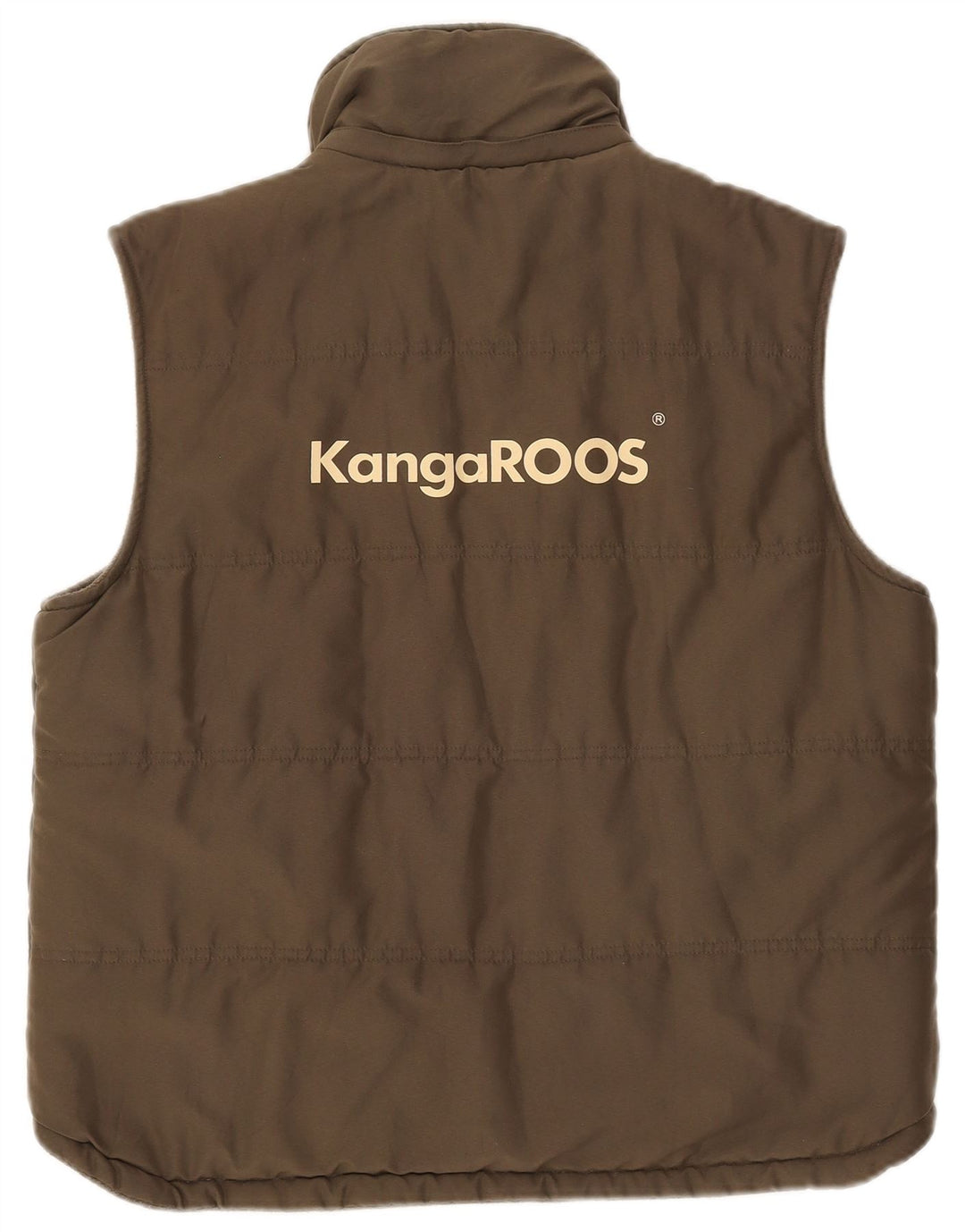 Gilet imbottito da donna Kangaroos UK 16 grande poliestere kaki