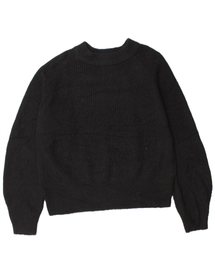 MARKS & SPENCER Womens Crew Neck Jumper Sweater UK 10 Small Black