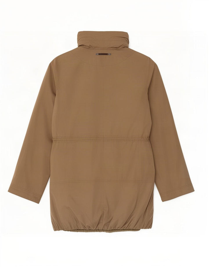 Massimo Dutti Dame Hooded Parka Jacket UK 12 Medium Beige