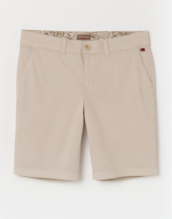 Napapijri Damen Chinoshorts IT 40 Small W27 Weiße Baumwolle
