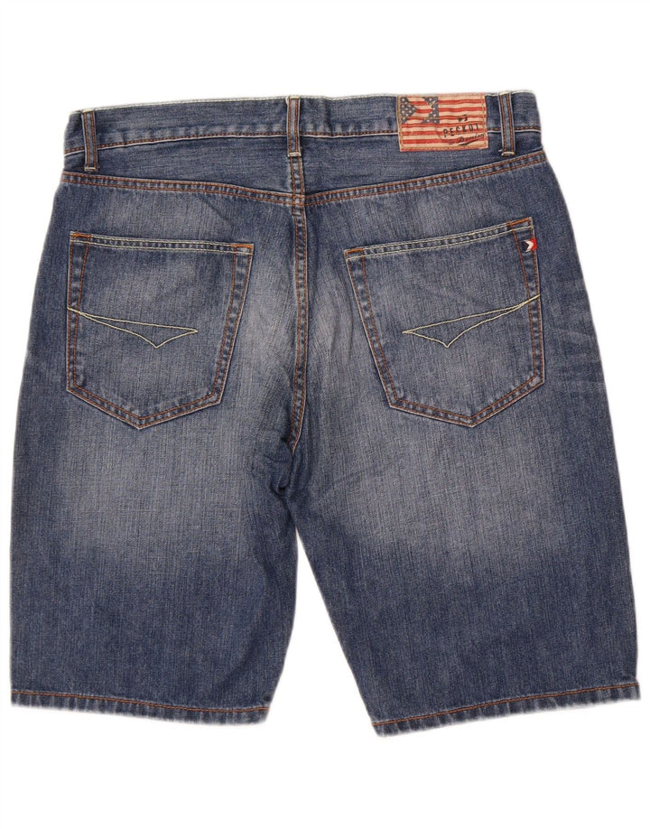 Peckott Mens Denim Shorts W33 Medium Blue Cotton