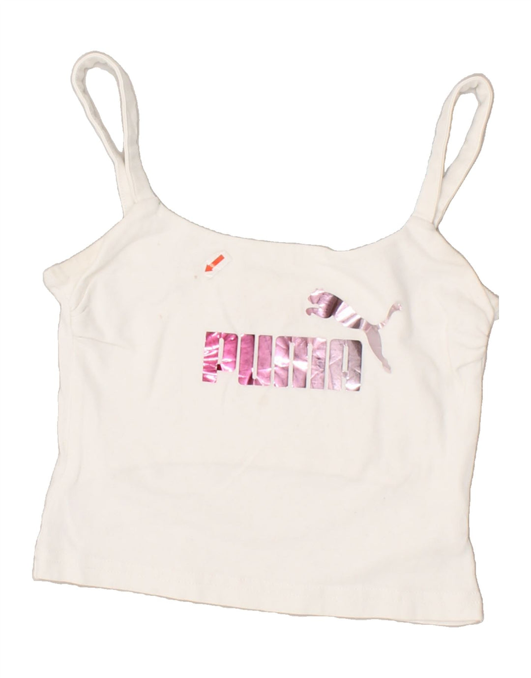 PUMA Girls Graphic Cami Top 7-8 Years Small  White Vintage Puma and Second-Hand Puma from Messina Hembry 