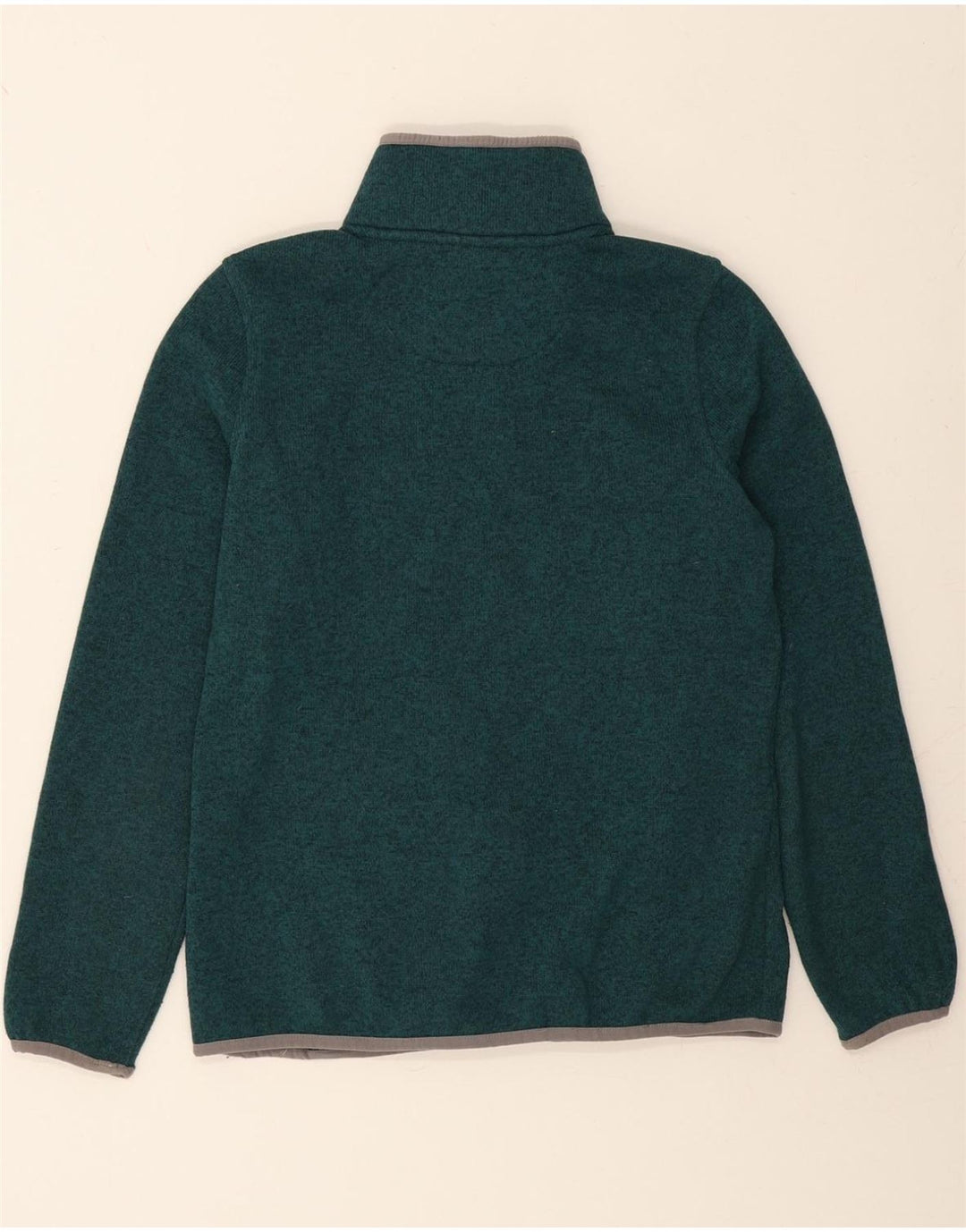 L.L.BEAN Womens Oversized Button Neck Sweatshirt Jumper UK 10 Small Green Vintage L.L.Bean and Second-Hand L.L.Bean from Messina Hembry 