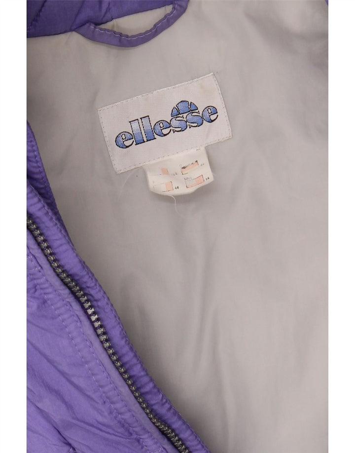ELLESSE Womens Oversized Hooded Windbreaker Coat UK 14 Medium Purple