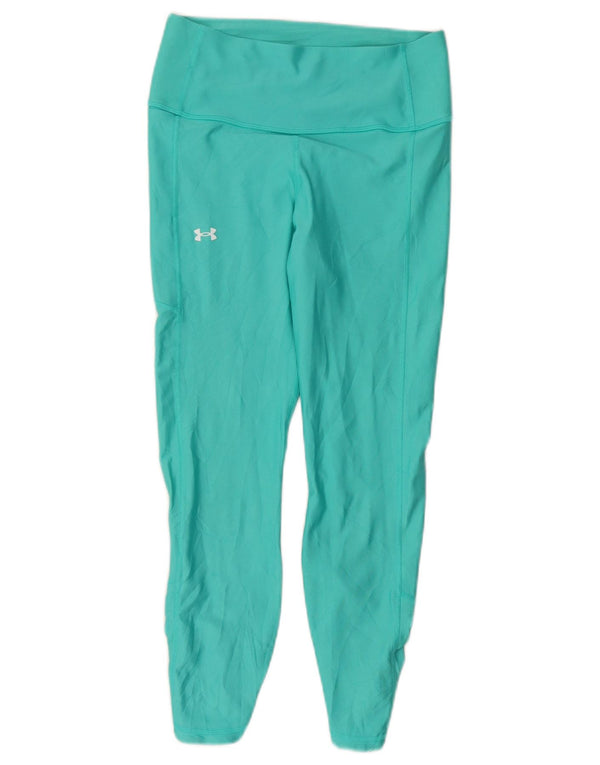 Under Armour Legging Capri Femme UK 12 Polyester Turquoise Moyen