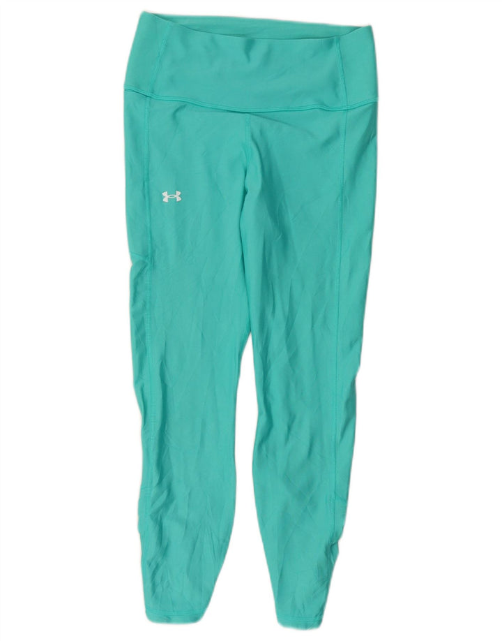 Under Armour Legging Capri Femme UK 12 Polyester Turquoise Moyen