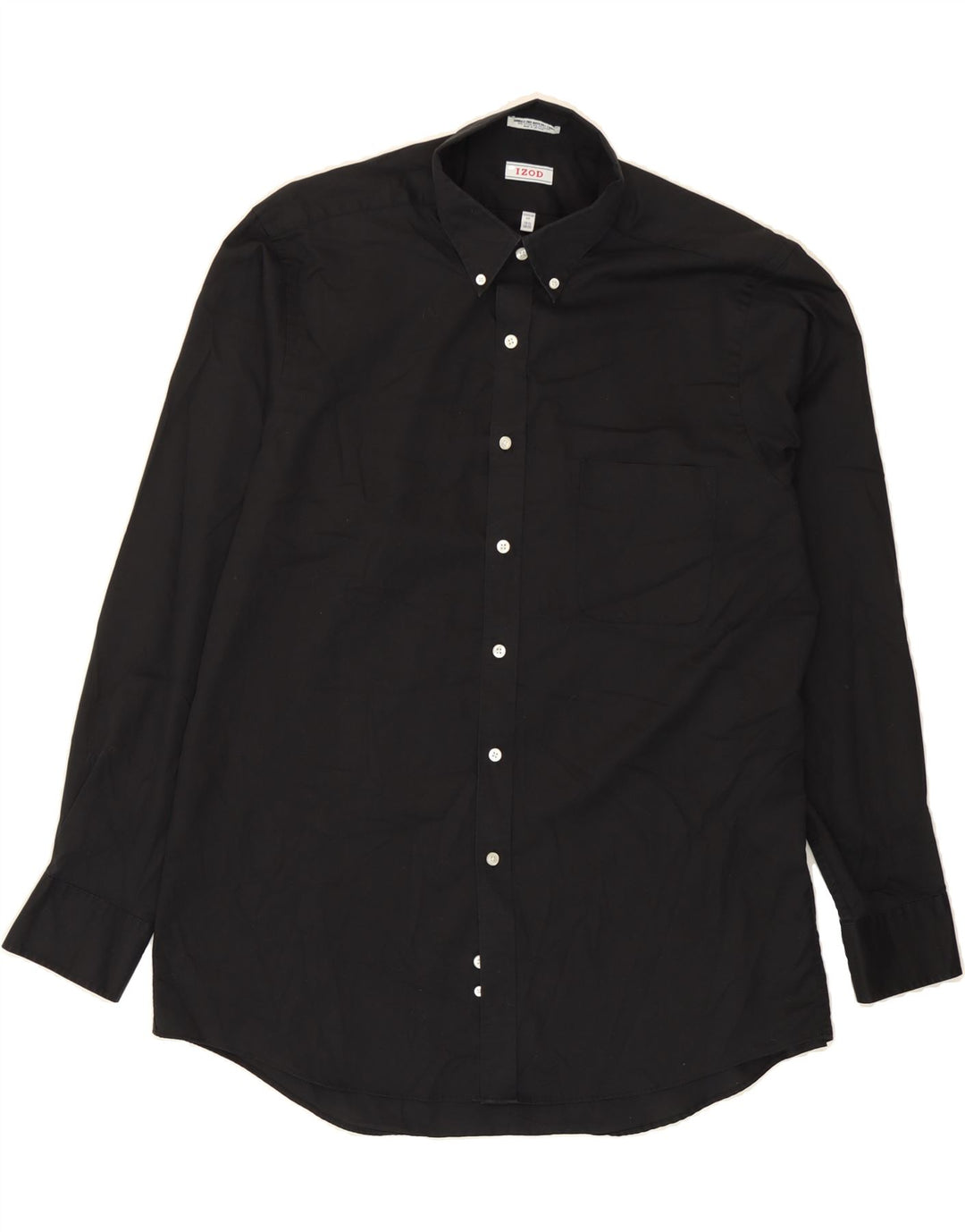 IZOD Mens Regular Fit Shirt Size 16 1/2 Large Black Cotton Vintage Izod and Second-Hand Izod from Messina Hembry 