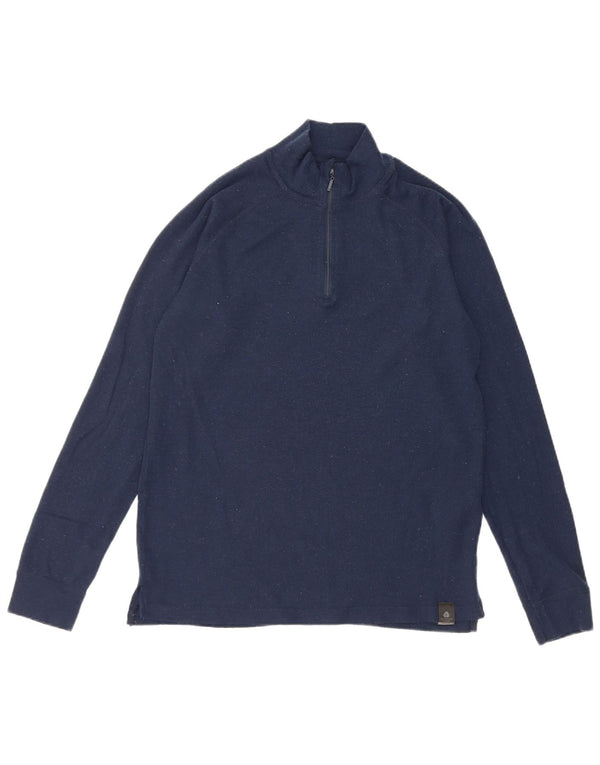 Mountain Warehouse Mens Zip Neck Jumper Sweater Large Navy Blue Sports