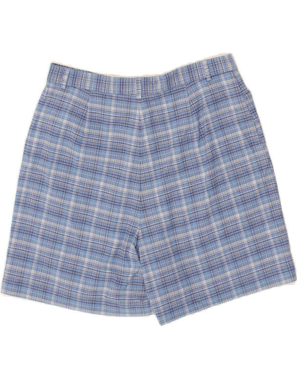 DOCKERS Womens Casual Shorts US 8 Medium W30 Blue Check Cotton