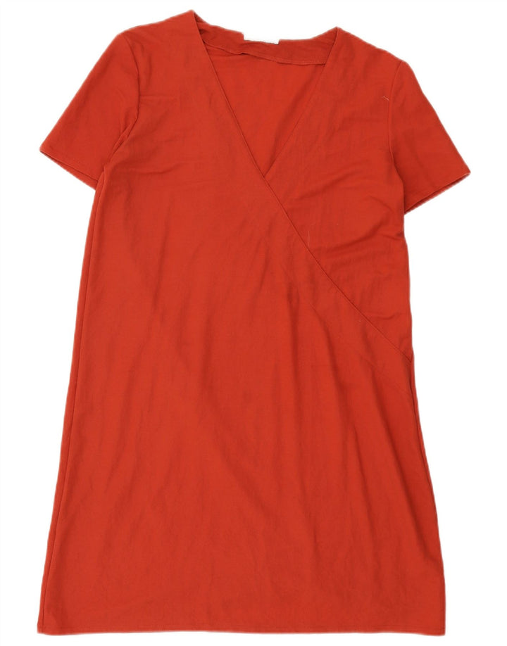 Zara Womens A-Line Dress UK 14 Medium Red Viscose