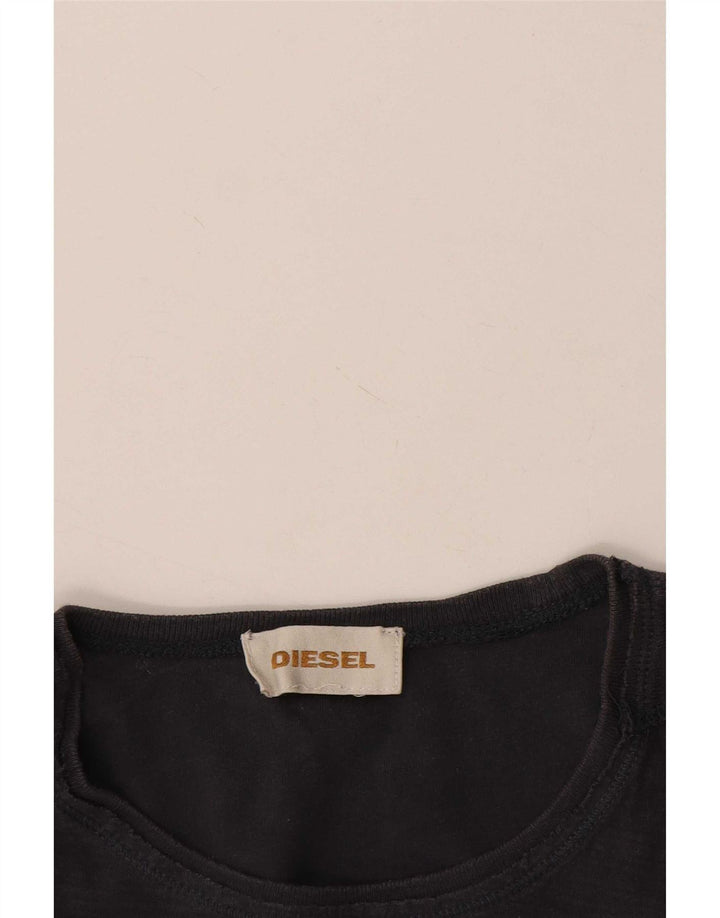 Diesel Herre T-Shirt Top Medium Navy Blue Flecked