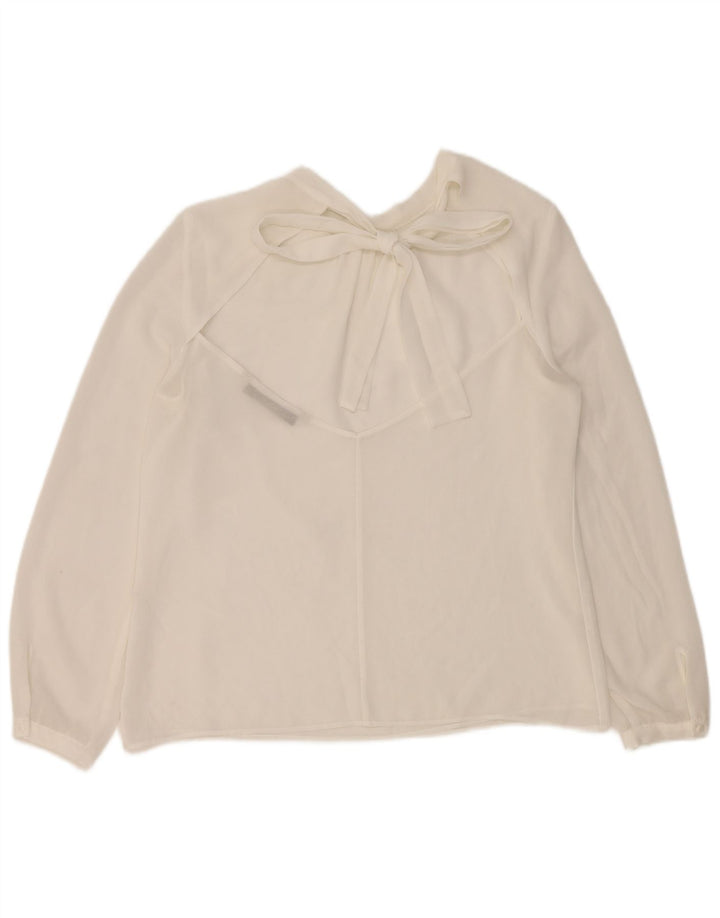 Bluză cu mânecă lungă pentru femei Zara UK 14 Medium White
