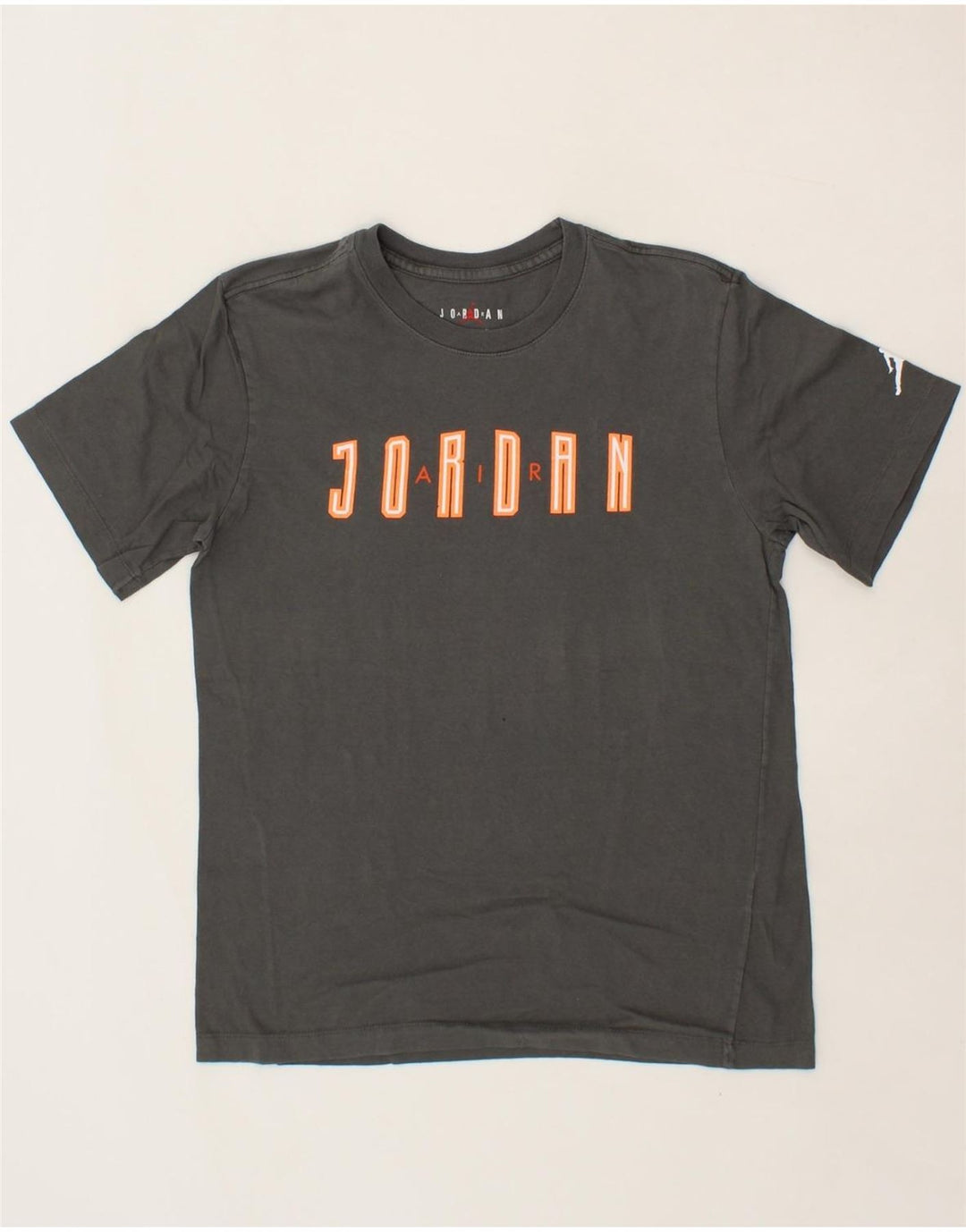 JORDAN Mens Graphic T-Shirt Top Small Grey Cotton Vintage Jordan and Second-Hand Jordan from Messina Hembry 