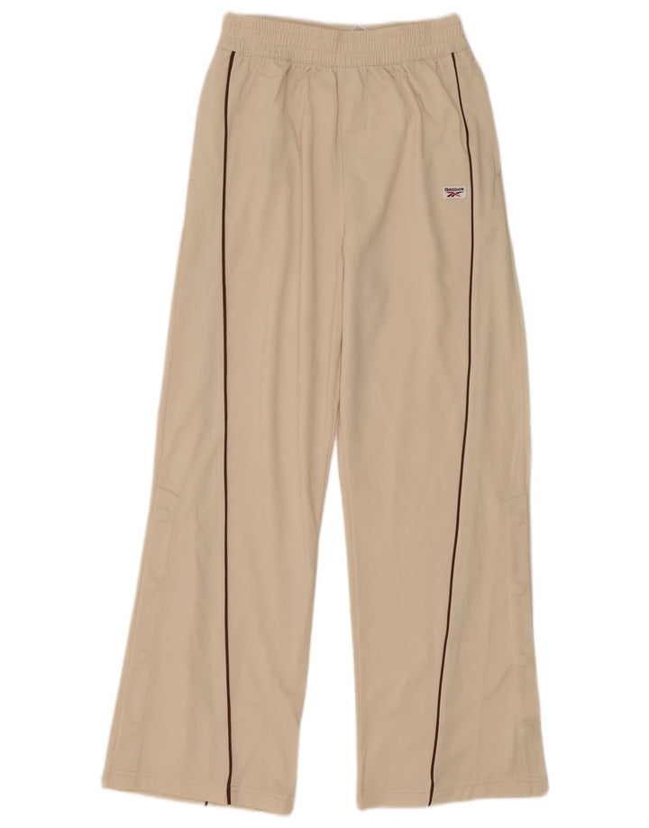 Reebok Mens Tracksuit Trousers Medium Off White Polyester