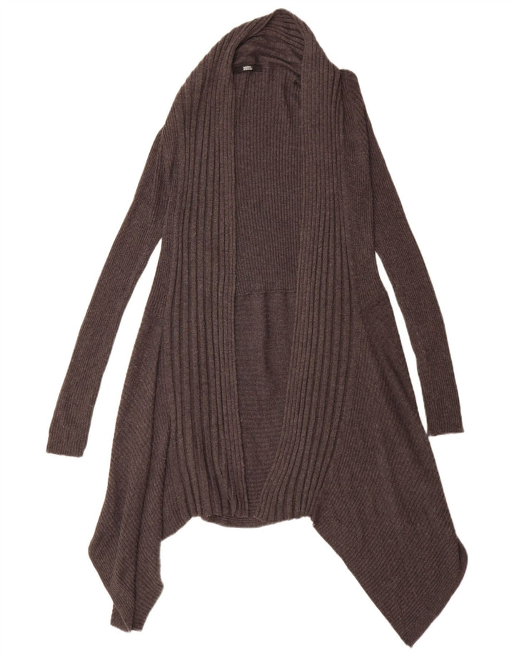 Marks & Spencer Womens Asymmetric Cardigan Sweater UK 14 Large Grey