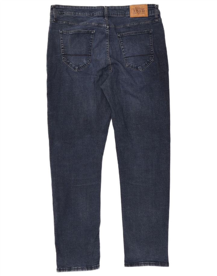 Izod Mens Straight Jeans W38 L32 Blue Cotton