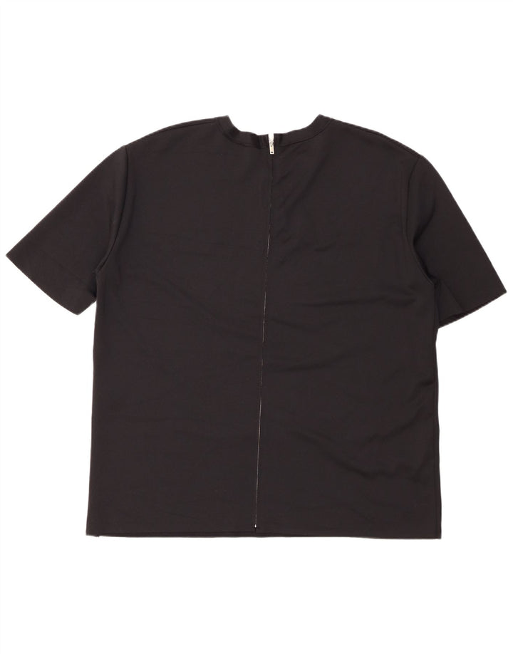 Zara Womens T-Shirt Top UK 16 Large Black