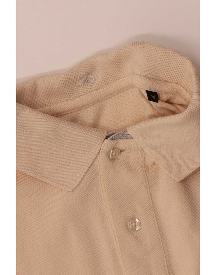 Fay Mens Polo Shirt Medium Beige Cotton