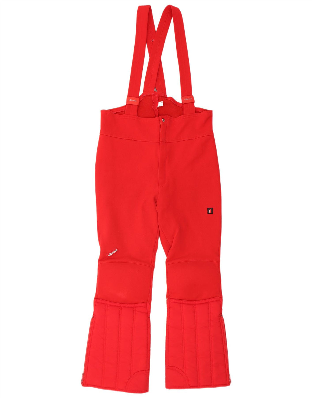Ellesse Mens Crop Dungarees Ski Trousers IT 50 Large Red Acrylic