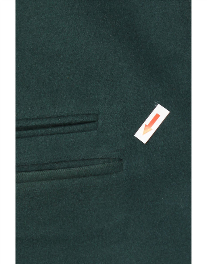 Topshop Womens Overcoat UK 8 Small Green Polyester