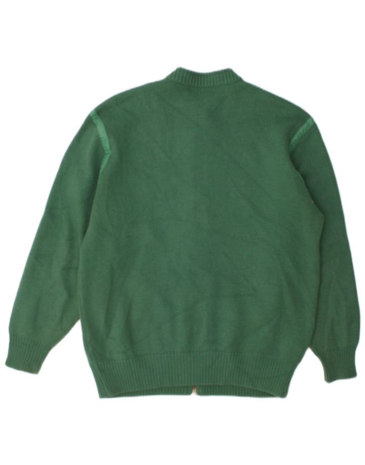 Il Granchio Mens Full Zip Cardigan Sweater Medium Green