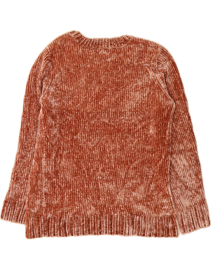 ORVIS Womens Boat Neck Jumper Sweater UK 14 Medium Brown Polyester Vintage Orvis and Second-Hand Orvis from Messina Hembry 