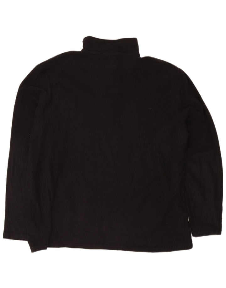 Mountain Warehouse Pull polaire à col zippé pour homme 2XL Noir Polyester