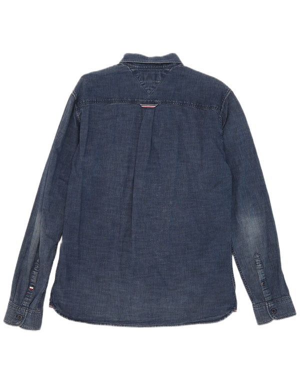 Marks & Spencer Mens Shirt Medium Blue Cotton