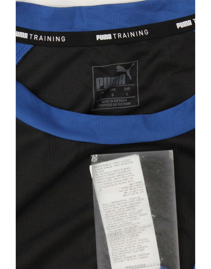 Puma Herre T-Shirt Top Stor Blå Colourblock Polyester