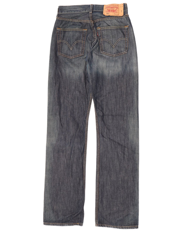 Jeans dritti a vita alta Levi's 501 da donna W28 L34 cotone blu