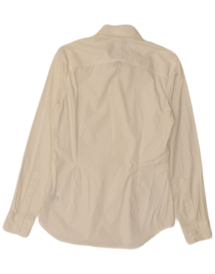 G-Star Mens Shirt Small Off White Cotton