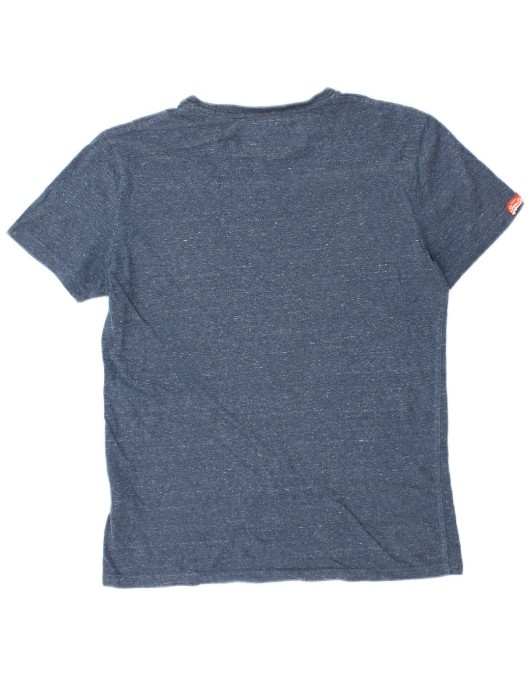 SUPERDRY Mens T-Shirt Top Medium Navy Blue Flecked Cotton