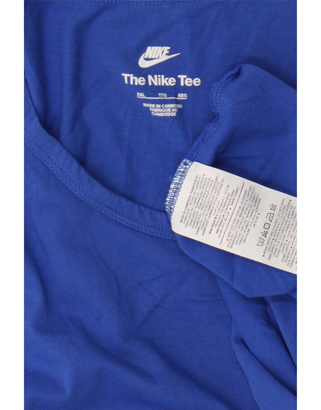 Nike Débardeur Homme 2XL Bleu Coton