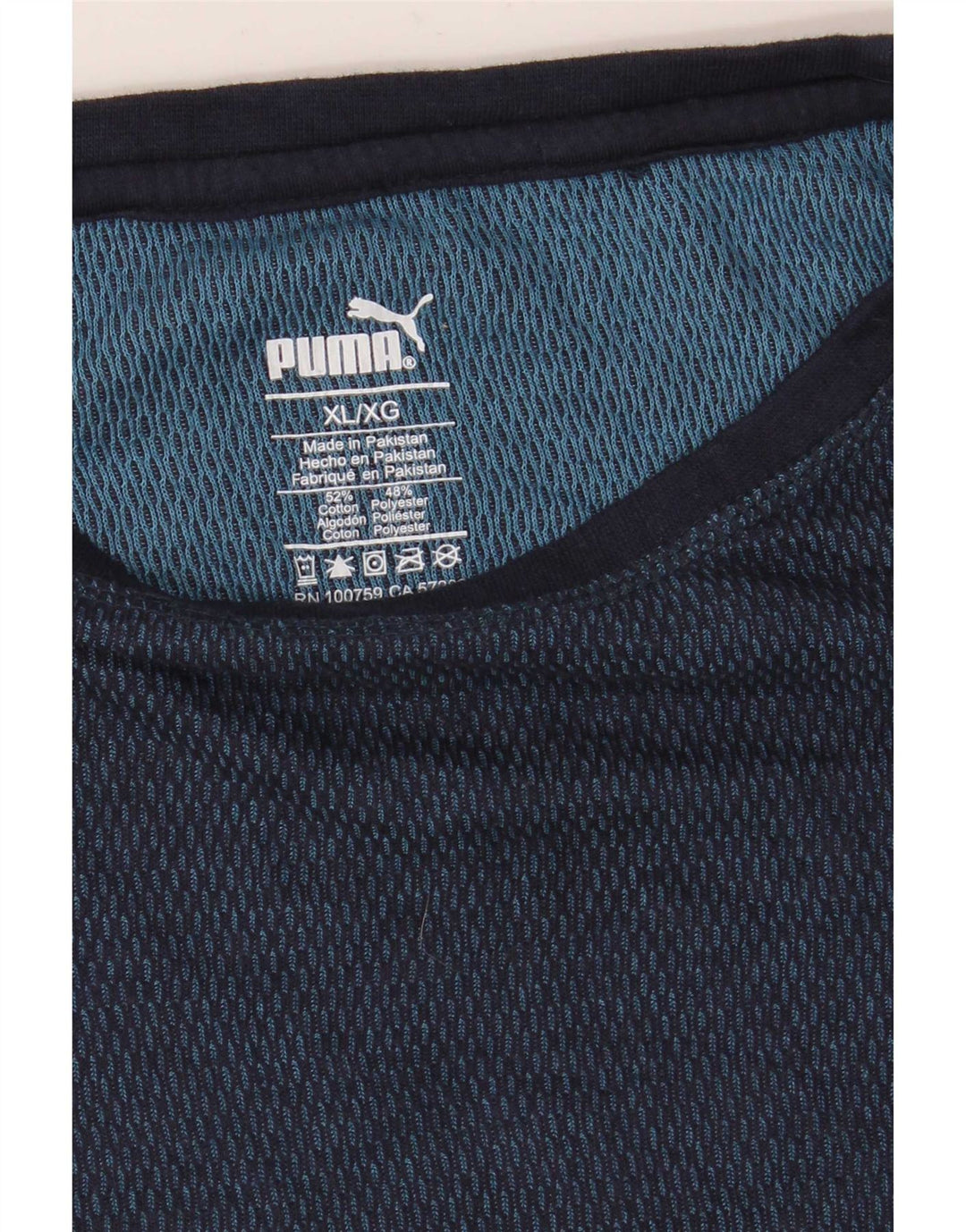 Puma herre top langærmet XL marineblå bomuld