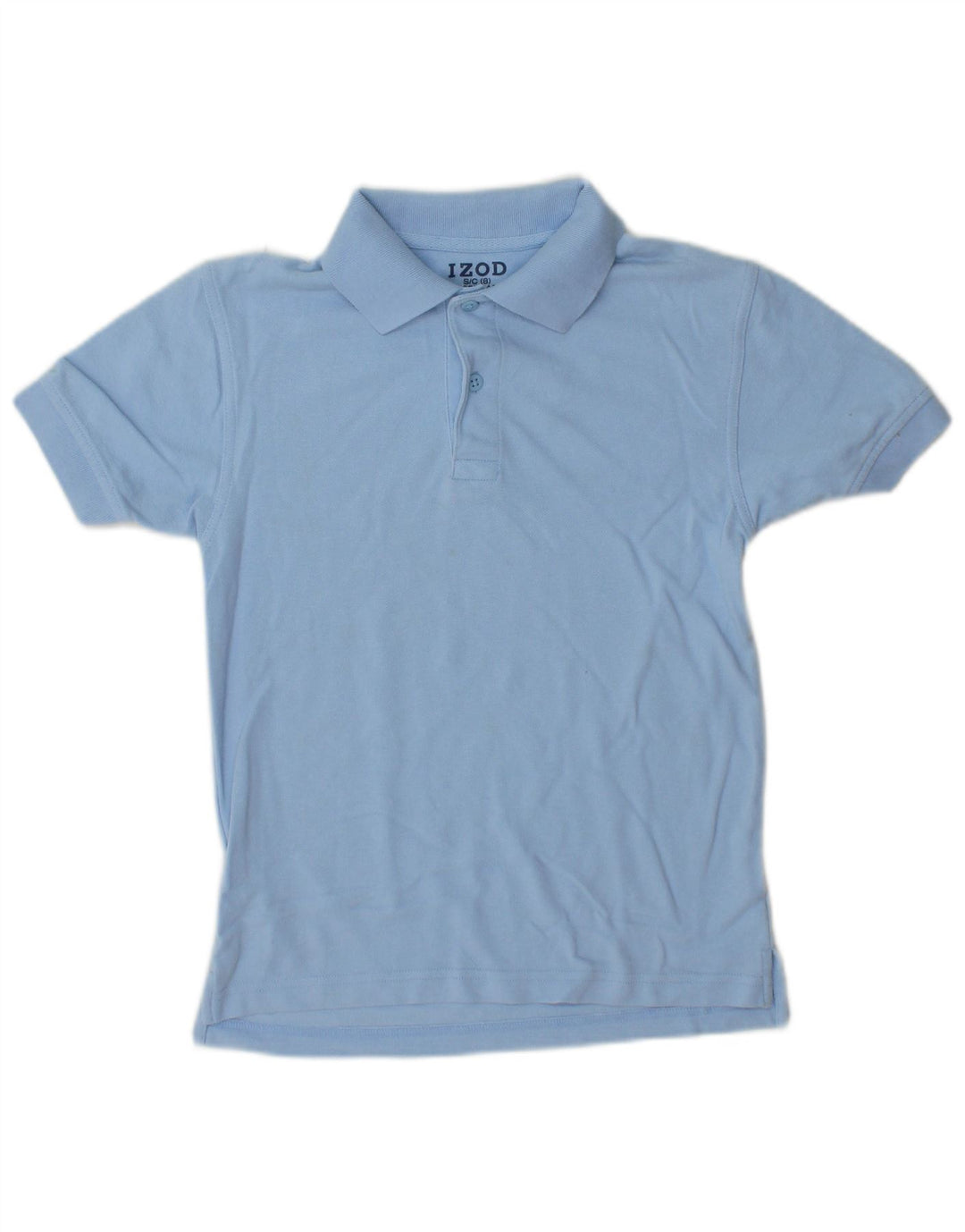 IZOD Boys Regular Polo Shirt 7-8 Years Small Blue Cotton