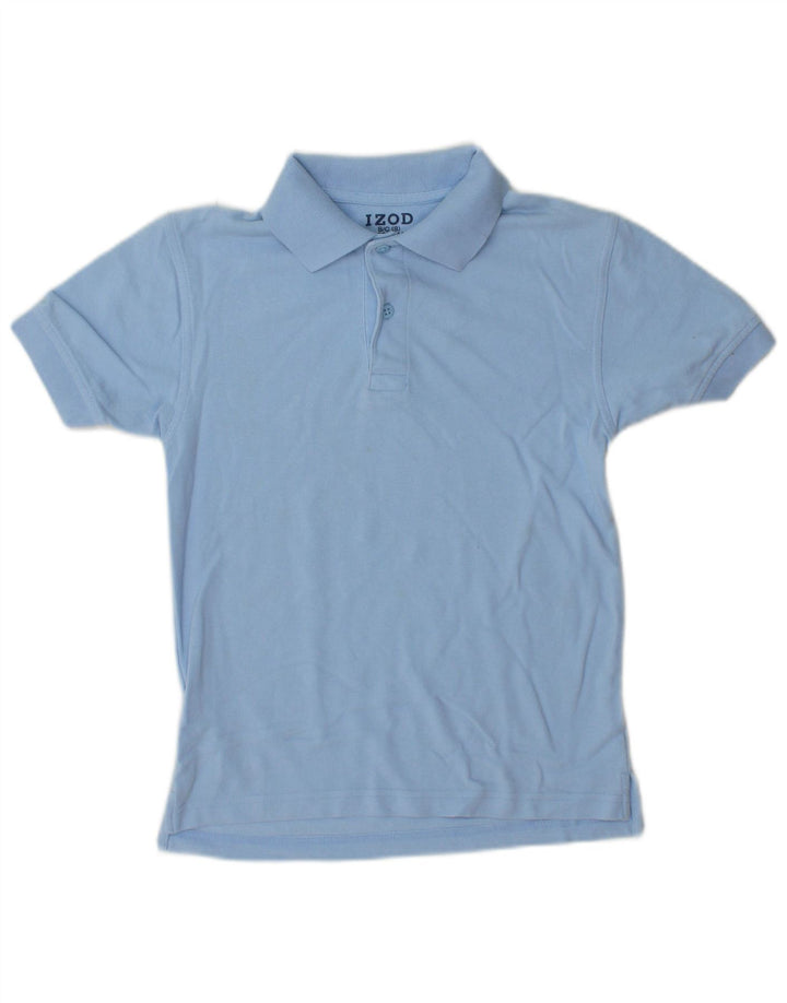 IZOD Boys Regular Polo Shirt 7-8 Years Small Blue Cotton