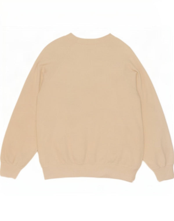 Vintage Womens Boat Neck Jumper Sweater UK 18 XL White Cotton