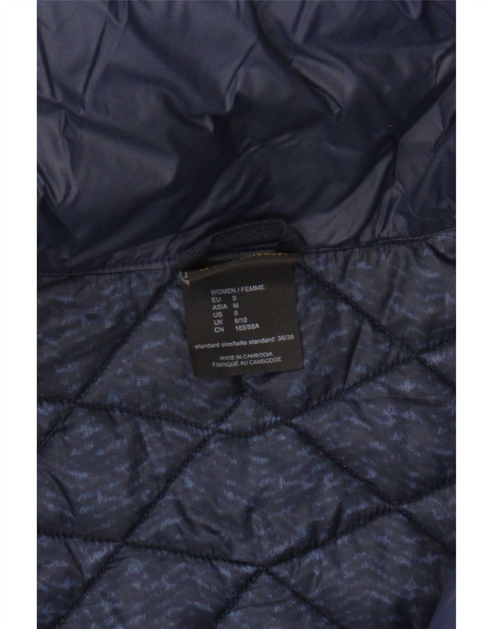Jack Wolfskin Womens Padded Jacket UK 8/10 Small Navy Blue Nylon