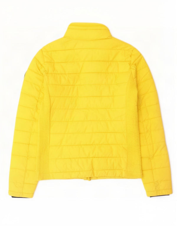 Giacca imbottita da donna Superdry UK 12 poliestere giallo medio